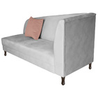 Divã Recamier Heitor 185cm Com Almofada Lado Esquerdo Suede -