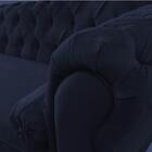 Divã Recamier Juliana 185cm Lado Esquerdo Suede Azul Marinho