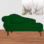 Divã Recamier Larissa Lado Direito 150cm Suede - Ds Estofados