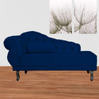 Divã Recamier Larissa Lado Direito 150cm Suede - Ds Estofados