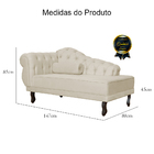 Divã Recamier Larissa Lado Direito 150cm Suede - Ds Estofados
