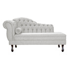 Divã Recamier Larissa Lado Direito Linho Cores - Ds Estofados