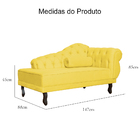 Divã Recamier Larissa Suede Lado Esquerdo - Ds Estofados - Am