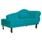 Divã Recamier Larissa Suede Lado Esquerdo - Ds Estofados - Az