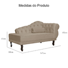 Divã Recamier Larissa Suede Lado Esquerdo - Ds Estofados - Ca