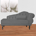 Divã Recamier Larissa Suede Lado Esquerdo - Ds Estofados - Ci