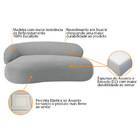 Divã Recamier Luxo Decorativo Canadá 150cm Lado Direito Boucl