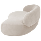 Divã Recamier Luxo Decorativo Canadá 150cm Lado Direito Linho