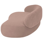 Divã Recamier Luxo Decorativo Canadá 180cm Lado Direito Linho