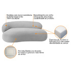 Divã Recamier Luxo Decorativo Canadá 200cm Lado Direito Linho