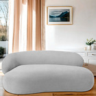 Divã Recamier Luxo Decorativo Canadá 200cm Lado Direito Linho