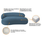 Divã Recamier Luxo Decorativo Canadá 200cm Lado Direito Linho