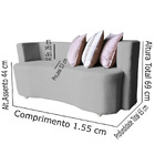 Divã Recamier Luxo Decorativo Primor Verde