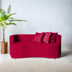 Divã Recamier Luxo Decorativo Primor Vermelho