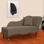 Divã Recamier Namoradeira Olívia Lado Esquerdo Linho Cores -