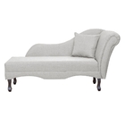 Divã Recamier Namoradeira Olívia Lado Esquerdo Linho Cores -