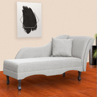 Divã Recamier Namoradeira Olívia Lado Esquerdo Linho Cores -