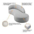 Divã Recamier Orgânico França 140cm Lado Direito Bouclé - Doc