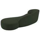 Divã Recamier Orgânico França 140cm Lado Direito Linho - Amar