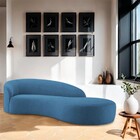 Divã Recamier Orgânico França 140cm Lado Direito Linho - Amar