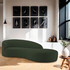 Divã Recamier Orgânico França 140cm Lado Direito Linho - Doce