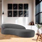 Divã Recamier Orgânico França 140cm Lado Direito Linho - Doce