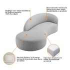 Divã Recamier Orgânico França 140cm Lado Esquerdo Bouclé - Am