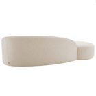 Divã Recamier Orgânico França 140cm Lado Esquerdo Linho - Ama