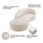 Divã Recamier Orgânico França 140cm Lado Esquerdo Linho - Ama