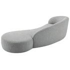 Divã Recamier Orgânico França 160cm Lado Direito Bouclé - Doc