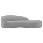 Divã Recamier Orgânico França 160cm Lado Direito Linho - Doce