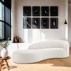 Divã Recamier Orgânico França 160cm Lado Esquerdo Bouclé - Do