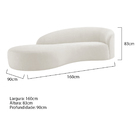 Divã Recamier Orgânico França 160cm Lado Esquerdo Bouclé - Do