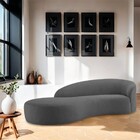 Divã Recamier Orgânico França 160cm Lado Esquerdo Linho - Ama