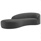 Divã Recamier Orgânico França 160cm Lado Esquerdo Linho - Ama