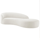 Divã Recamier Orgânico França 180cm Lado Direito Bouclé - Doc