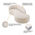 Divã Recamier Orgânico França 180cm Lado Direito Linho - Amar