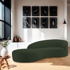 Divã Recamier Orgânico França 180cm Lado Esquerdo Linho - Ama