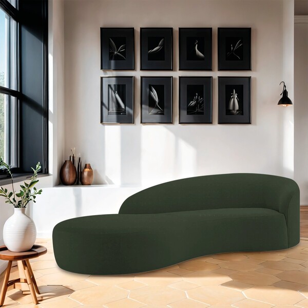 Divã Recamier Orgânico França 180cm Lado Esquerdo Linho - Ama