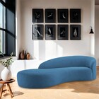 Divã Recamier Orgânico França 180cm Lado Esquerdo Linho - Doc