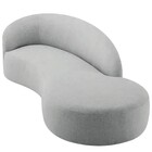 Divã Recamier Orgânico França 200cm Lado Direito Bouclé - Ama