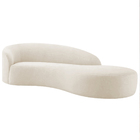 Divã Recamier Orgânico França 200cm Lado Direito Bouclé - Ama