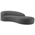 Divã Recamier Orgânico França 200cm Lado Direito Linho - Amar