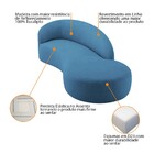 Divã Recamier Orgânico França 200cm Lado Direito Linho - Amar