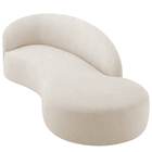 Divã Recamier Orgânico França 200cm Lado Direito Linho - Amar