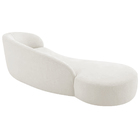 Divã Recamier Orgânico França 200cm Lado Esquerdo Bouclé - Am