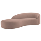 Divã Recamier Orgânico França 200cm Lado Esquerdo Linho - Ama