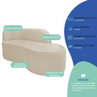 Divã Recamier Orgânico Tokyo 160cm Lado Direito Bouclé - Amar