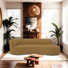 Divã Recamier Orgânico Tokyo 160cm Lado Direito Bouclé - Doce