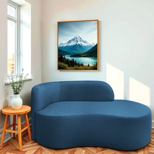 Divã Recamier Orgânico Tokyo 160cm Lado Direito Linho - Amare